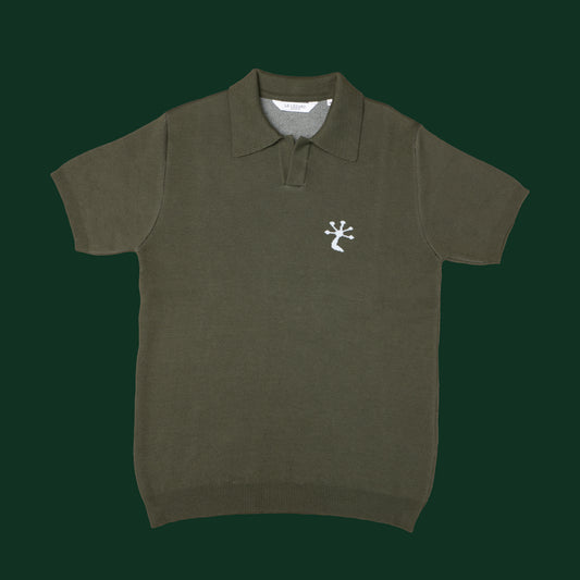 POLO -TRICOT JACQUARD- (Vert)