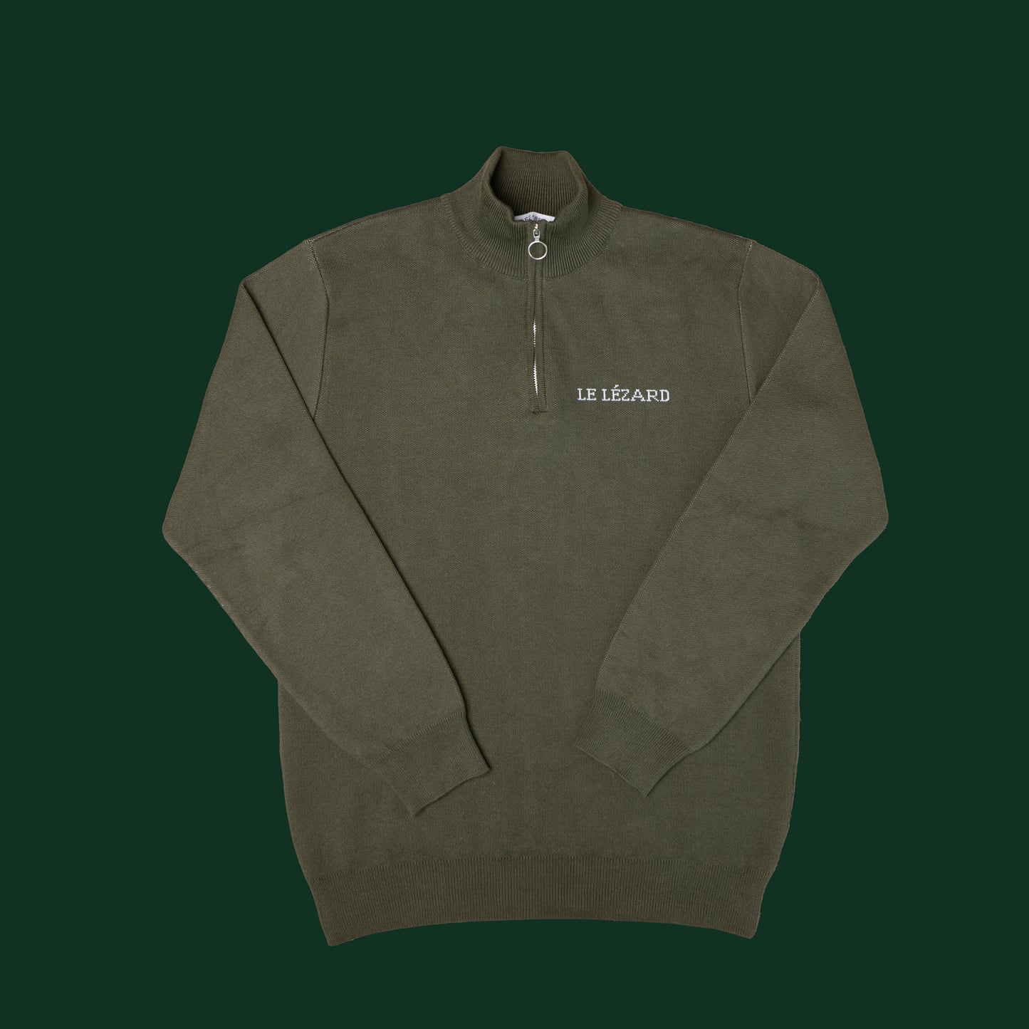 HALF-ZIP -TRICOT JACQUARD- (Vert)